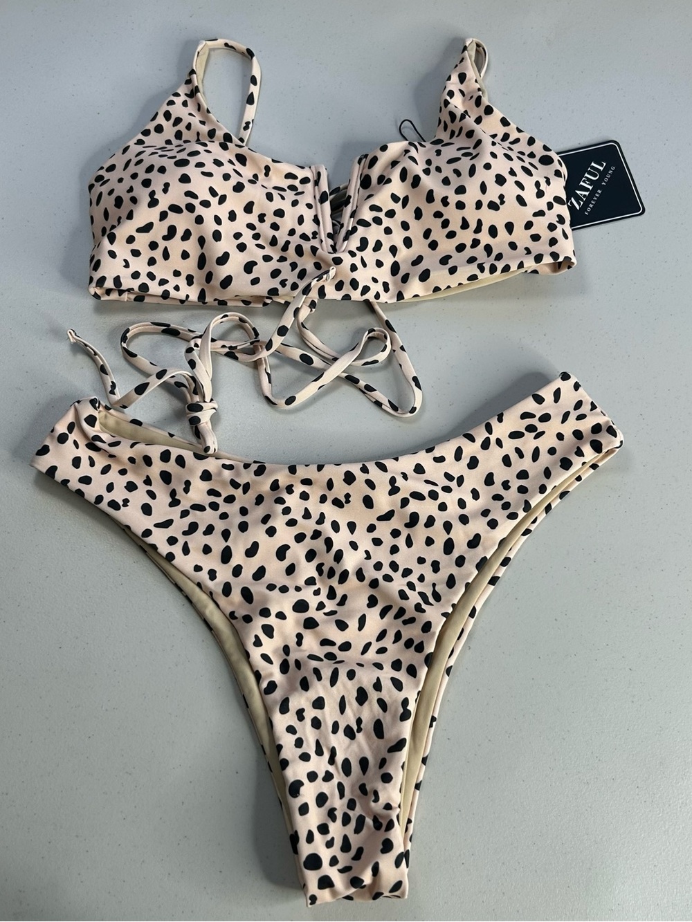 Zaful Bikini Set Small Animal Print New Swimsuit